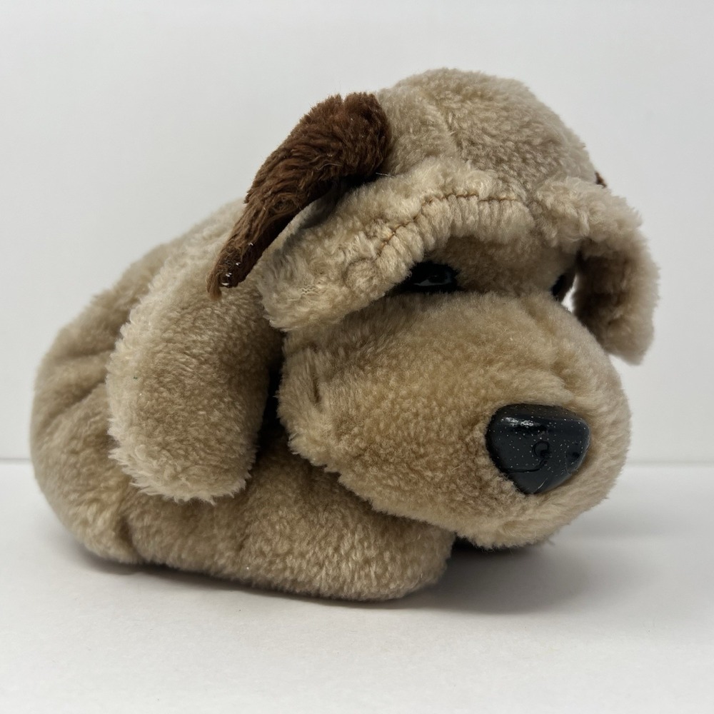 Raffoler Dog Puppy Plush Wrinkles Stuffed Animal Cute Cuddly 1980s Collectible